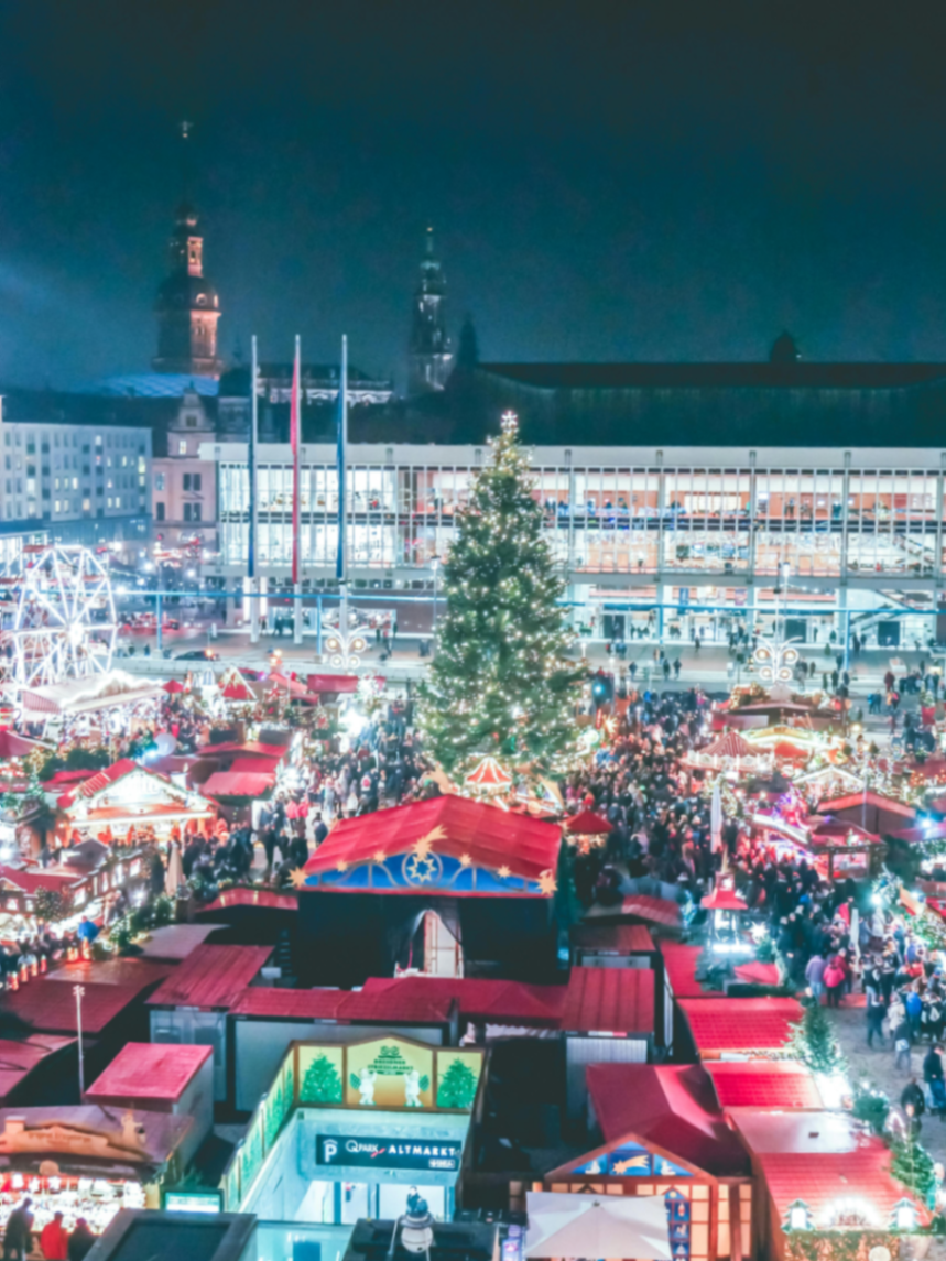Dresde, Allemagne : Le Striezelmarkt